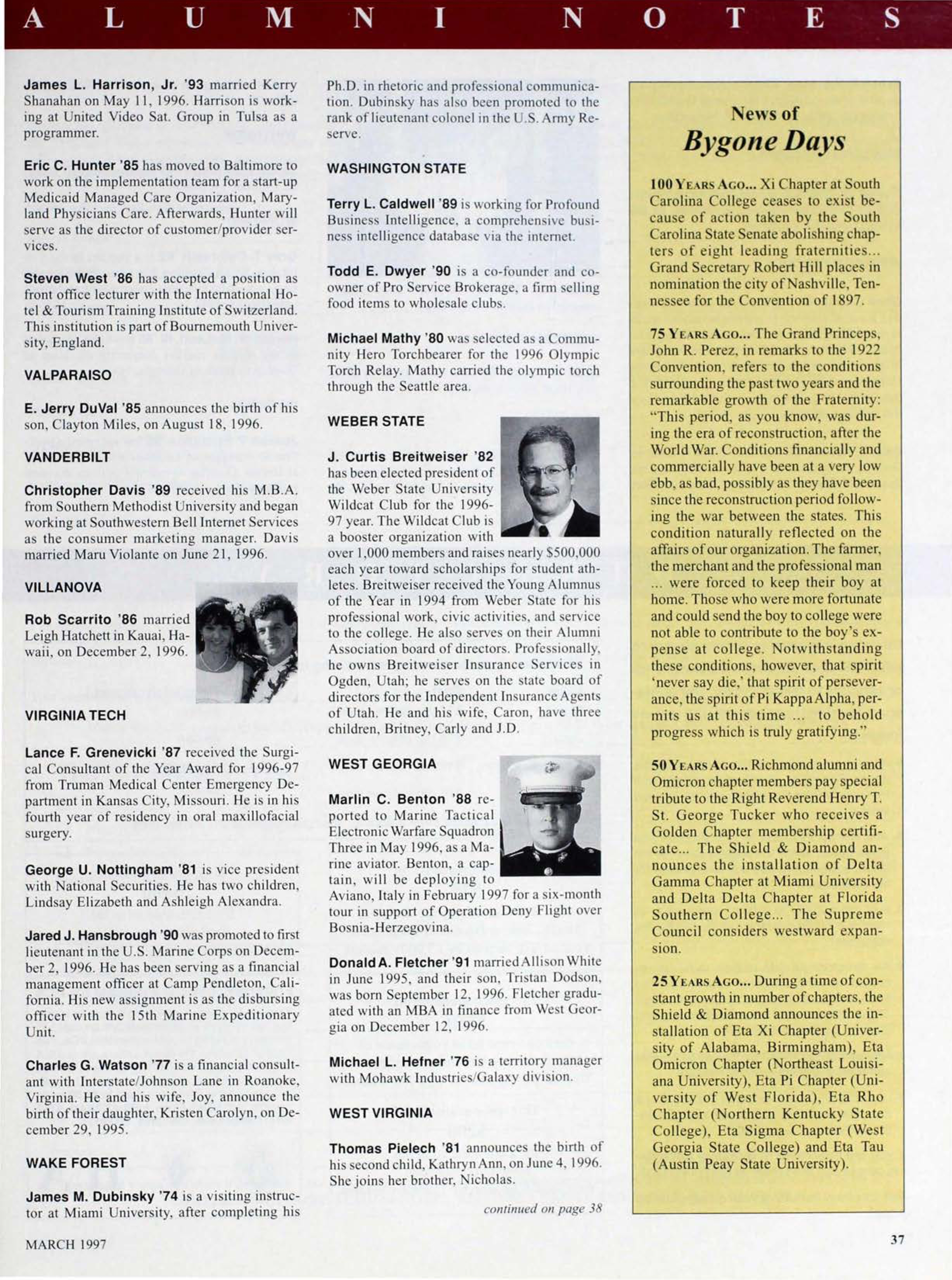 News of Bygone Days, March 1997